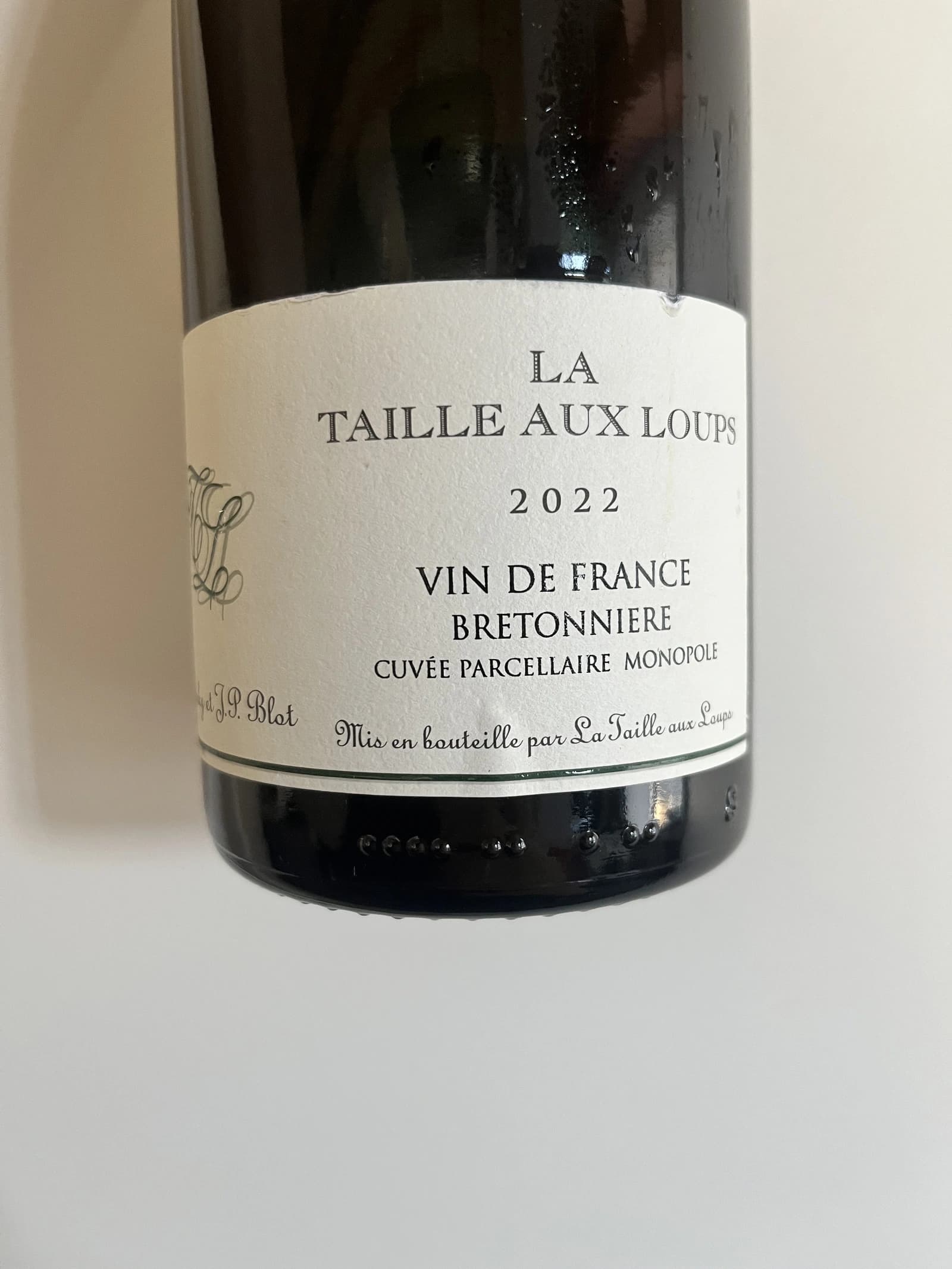 Domaine de la Taille Aux Loups Bretonniere Cuvée Parcellaire Monopole 2022