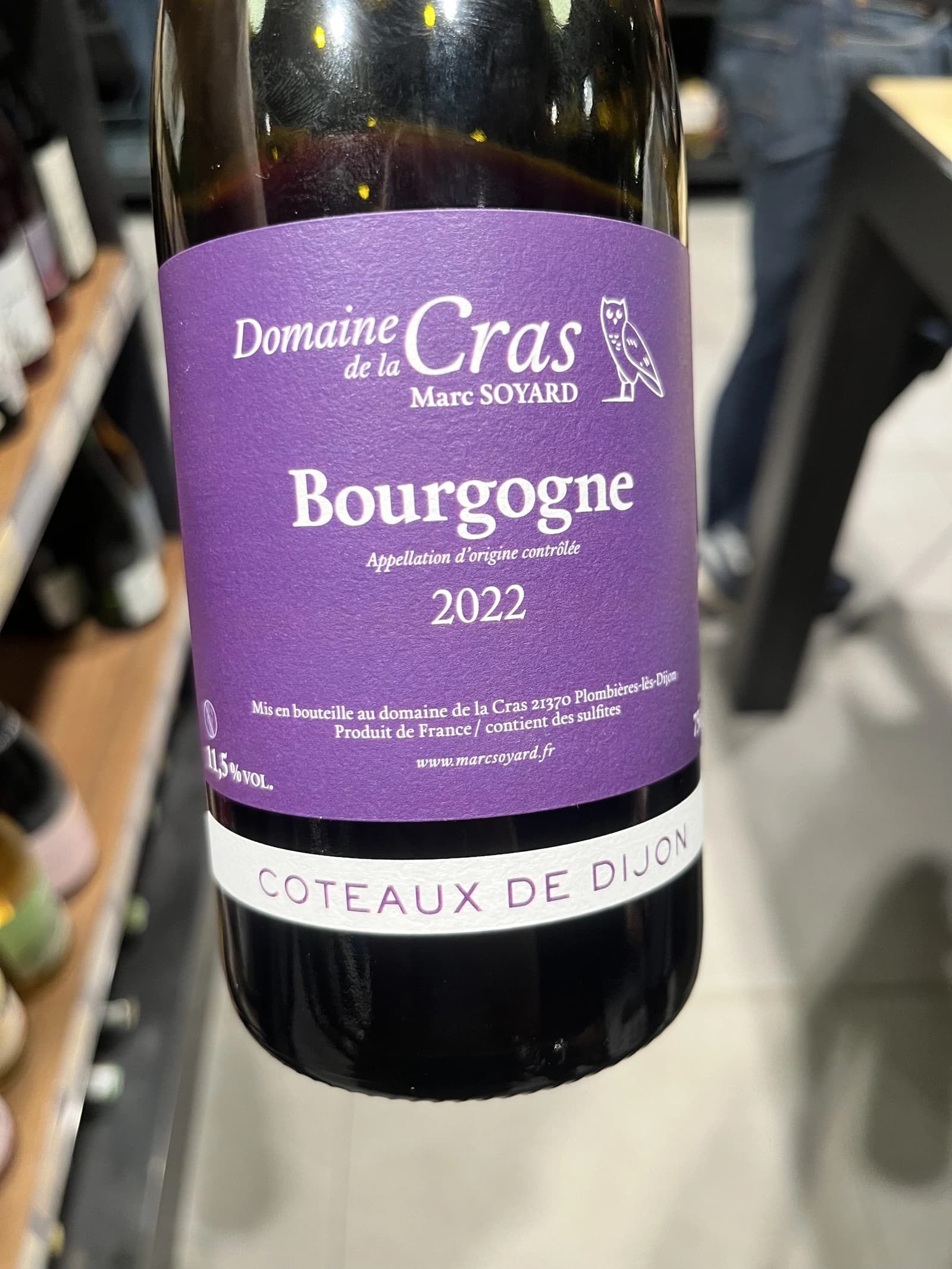 Domaine de la Cras Bourgogne Coteaux de Dijon Rouge 2022
