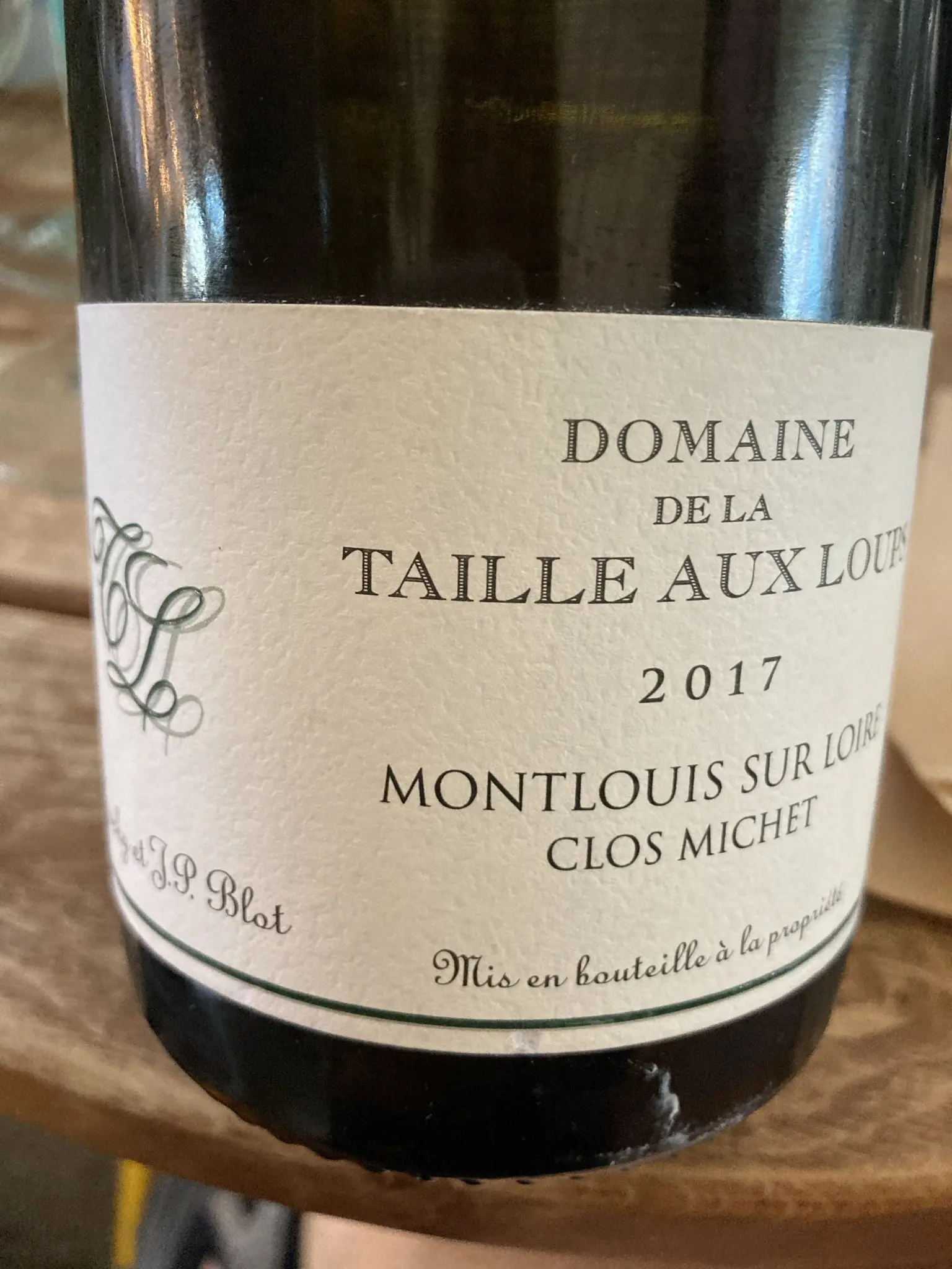Domaine de la Taille Aux Loups Montlouis sur Loire Clos Michet 2017