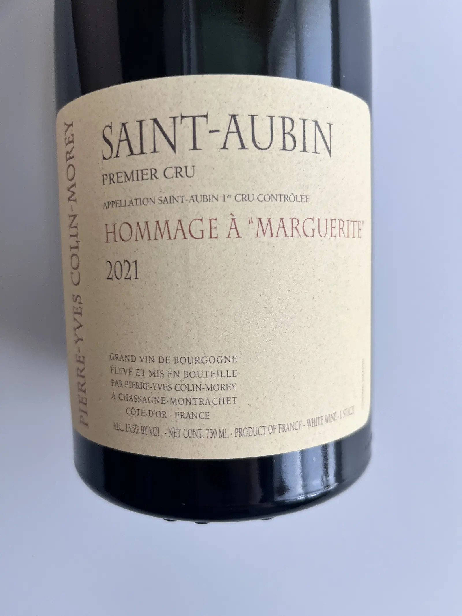Pierre-Yves Colin-Morey Saint-Aubin Premier Cru Hommage à "Marguerite" 2021