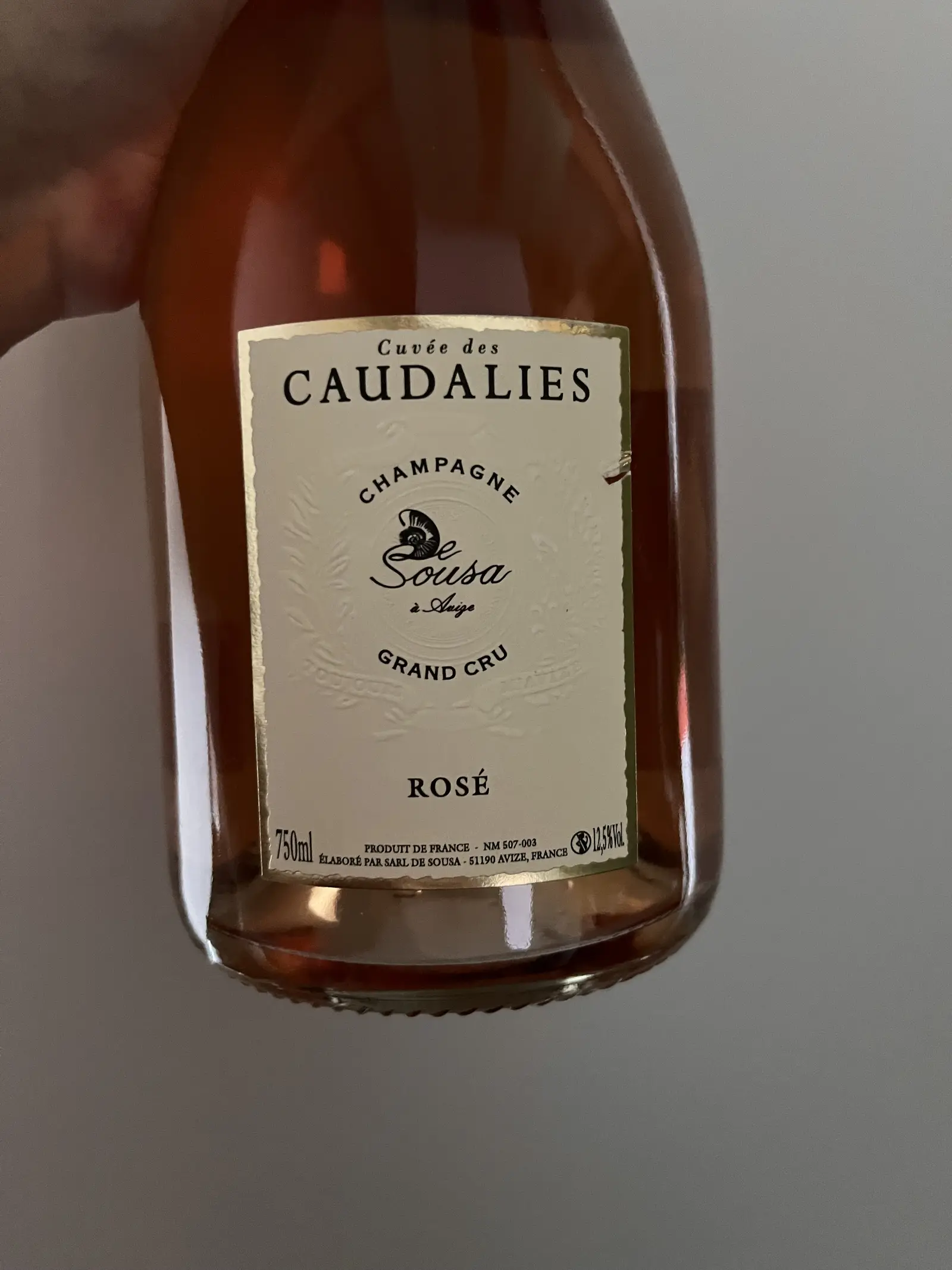 De Sousa Cuvée des Caudalies Grand Cru Rosé (d2021) NV