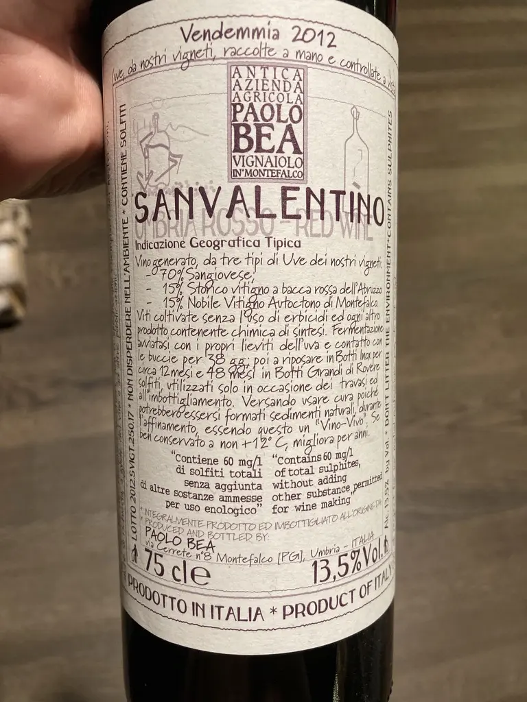 Paolo Bea Sanvalentino Rosso 2012