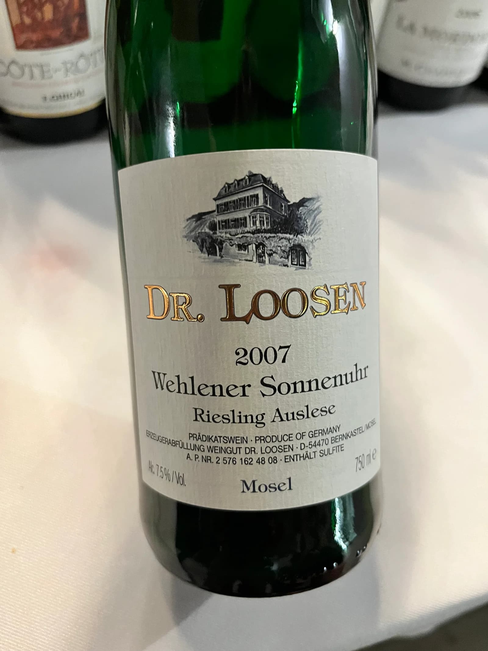 Dr. Loosen Wehlener Sonnenuhr Riesling Auslese Prädikatswein 2007