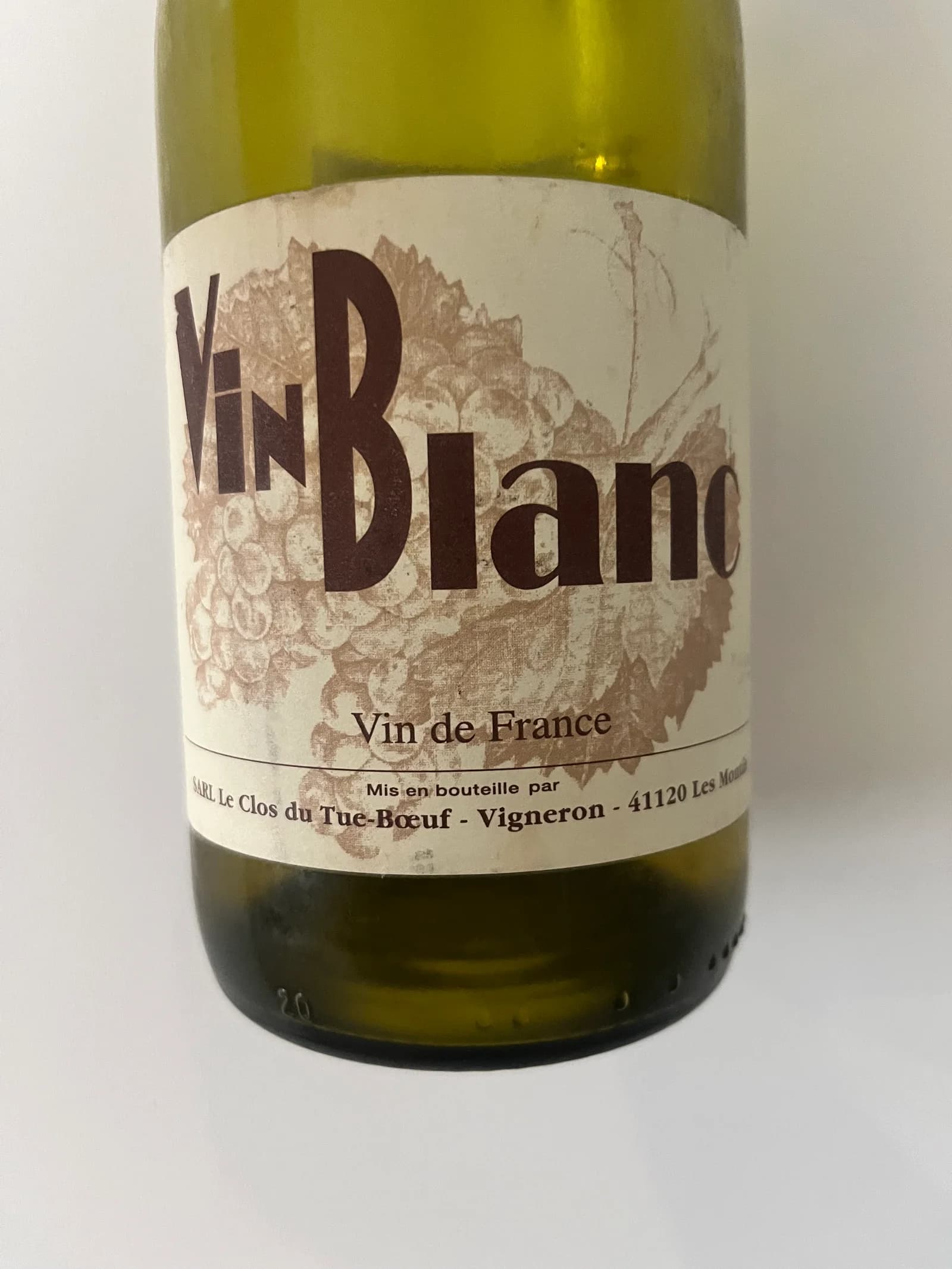 Clos du Tue-Boeuf Le P'tit Blanc du Tue-Boeuf 2019