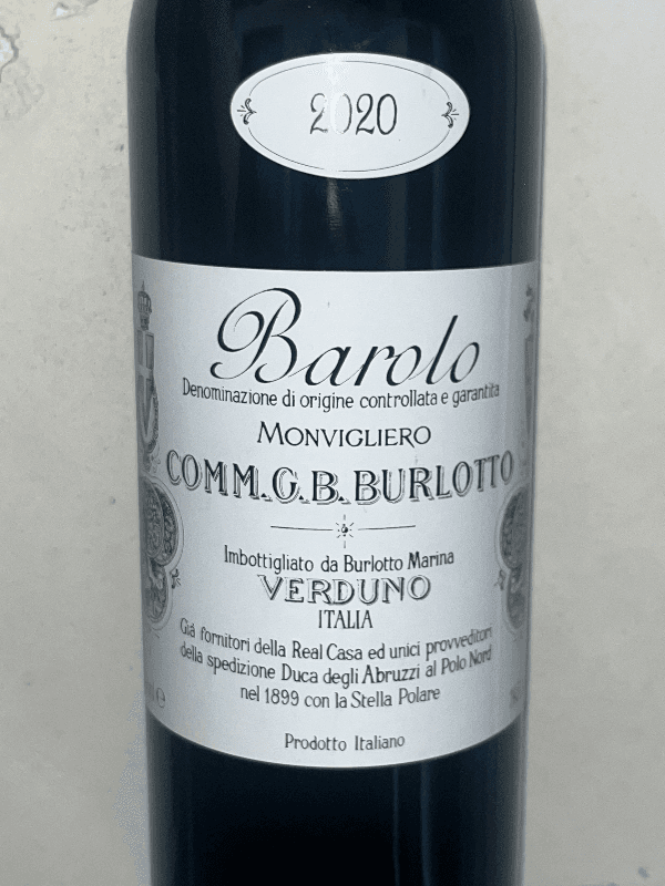 Comm. G.B. Burlotto Barolo Monvigliero 2020